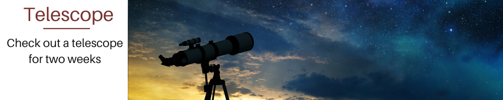 photo of night sky and telescope